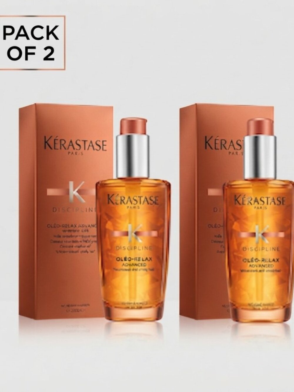 Kerastase Discipline Oleo-Relax Hair Smoothing Oil 3.4oz Set of 2 New Sealed